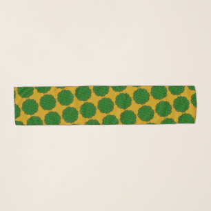 Emerald Green Flower Ribbon by Kenneth Yoncich Scarf