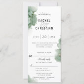 emerald green geode wedding invite w rsvp attached (Front)