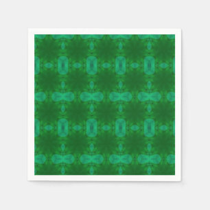 Emerald green geometric design napkins