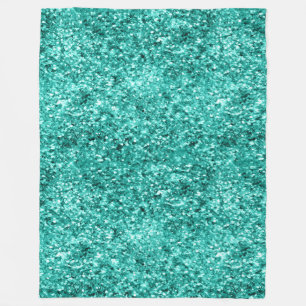 Emerald Green Glitter Birthday Fleece Blanket