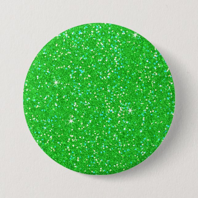 Emerald Green Glitter Effect Sparkle Button (Front)