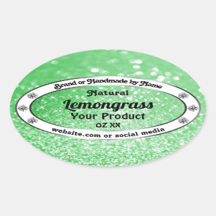 Emerald Green Glitter with Diamonds Product Labels