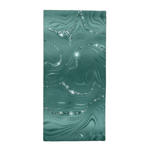 Emerald Green Glitzy Marble Cloth Napkin
