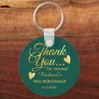 Emerald Green Gold 50 Birthday Thank You Favor