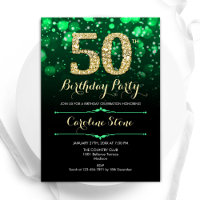Emerald Green Gold 50th Birthday