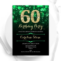 Emerald Green Gold 60th Birthday