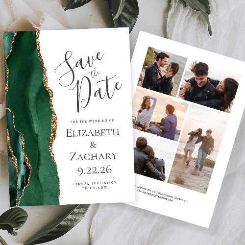 Emerald Green Gold Agate 5_Photo Save the Date