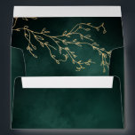 Emerald Green & Gold Botanical Elegant Wedding Envelope<br><div class="desc">Emerald Green & Gold Botanical Elegant Wedding envelope</div>