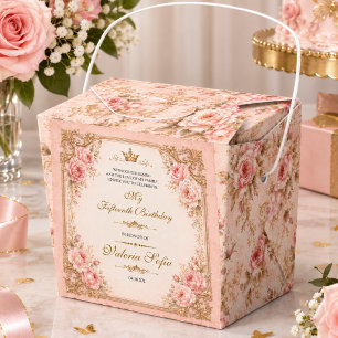 Emerald Green Gold Butterfly Quinceañera 15th Favor Boxes