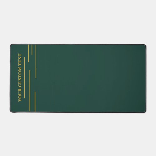 Emerald Green Gold Geometric Personalized Desk Mat