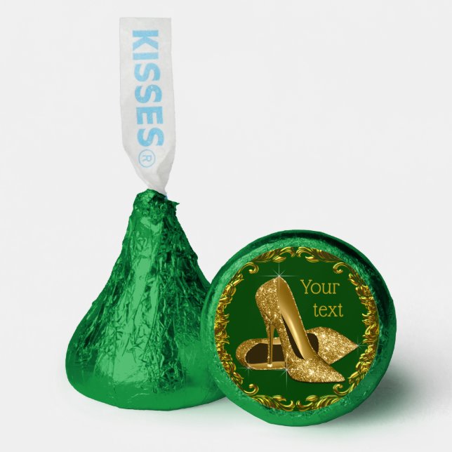 Emerald Green Gold High Heel Hershey®'s Kisses® (Front)