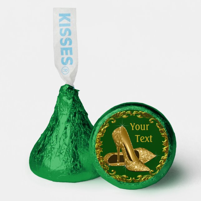 Emerald Green Gold High Heel Hershey®'s Kisses® (Front)