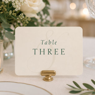 Emerald Green Gold Monogram Wedding Table Place