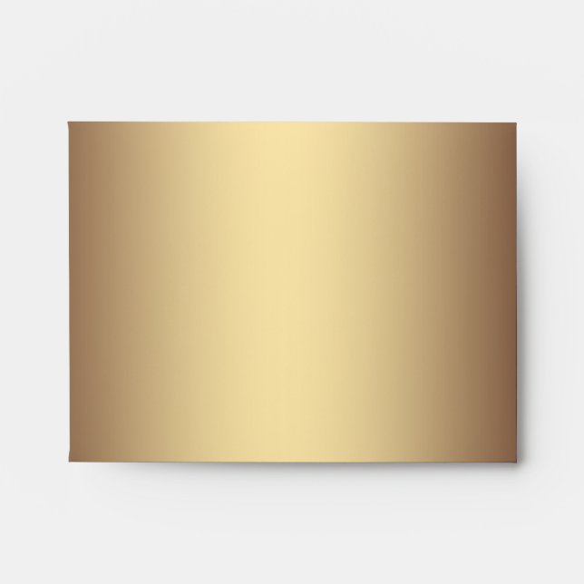 Emerald Green Gold Peacock Linen RSVP Envelopes (Front)