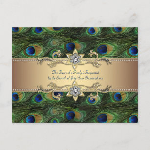 Peacock Feather Wedding Invitations & Templates | Zazzle