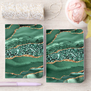 Emerald Green Gold Sparkly Foil Vow Books