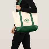 Emerald Green, Gold, White Shamrock Bride Bag (Front (Product))