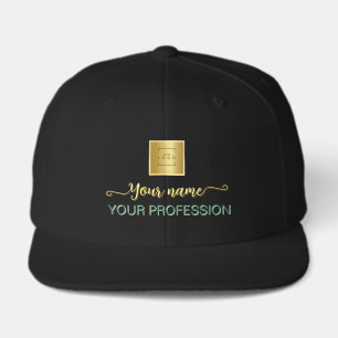 Emerald Green Gold Your name & Profession Visor