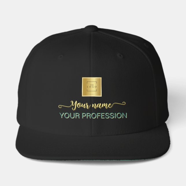  Emerald Green Gold Your name & Profession Visor (Front)