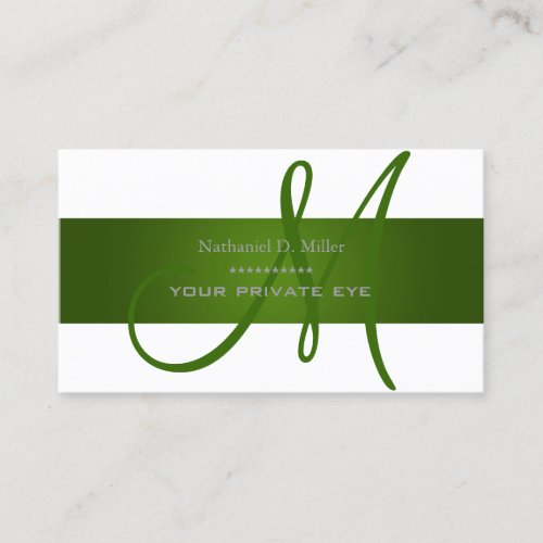 Customize this monogram business card/diy color
