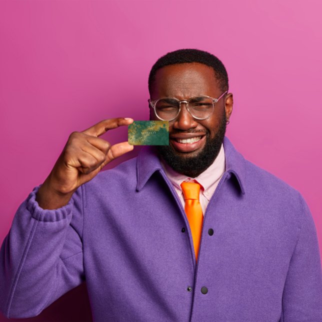 Emerald Green Grungy Distressed Gold Vip Business Card (Emerald Green Grungy Distressed Gold Vip Business Card )