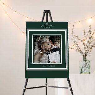 Emerald green happy 50th wedding anniversary foam board