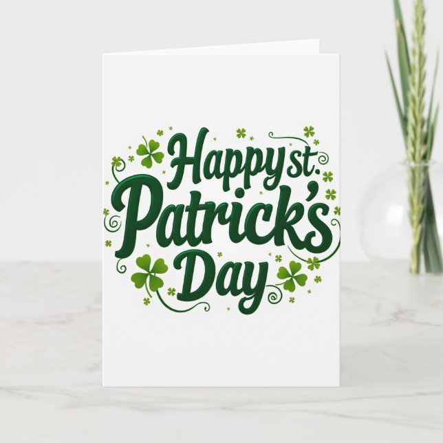 Emerald Green Happy Day Card (Front)