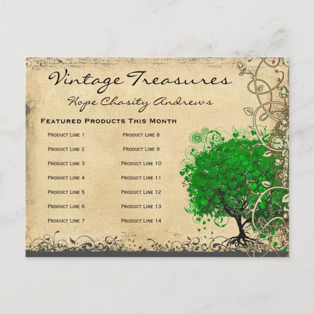 Emerald Green Heart Leaf Tree Save the Date Announcement Postcard (Front)