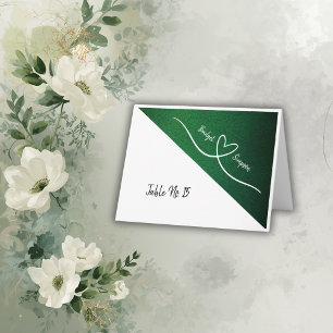 emerald green indian elegant guest Seating Cards