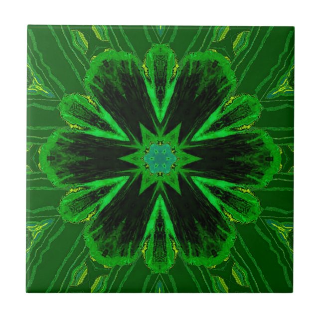 Emerald Green Irish Ceramic Tile (Front)
