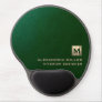 Emerald Green Leather Look Monogrammed Gel Mouse Pad