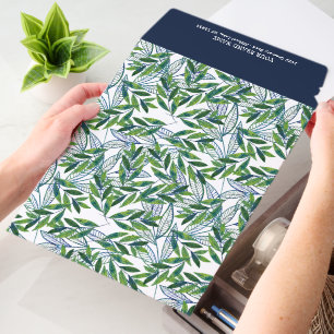 Emerald Green Leaves with Return Address Envelope Mailers