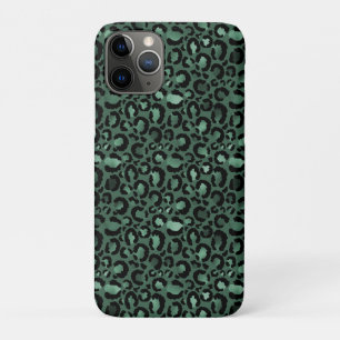 Emerald Green Leopard Print iPhone 11 Pro Case