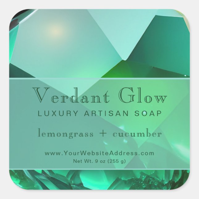Emerald Green Luxury Elegant Product Label (Front)
