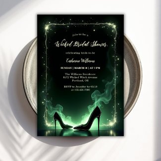 Emerald Green Magical Wicked Witch Bridal Shower
