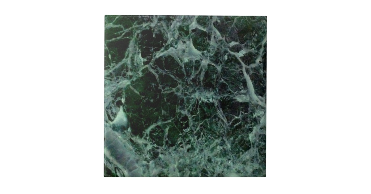 Emerald green marble ceramic tile Zazzle