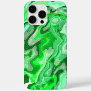 Emerald Green Marble Texture Abstract Liquid Paint iPhone 16 Pro Max Case
