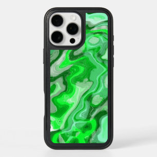 Emerald Green Marble Texture Abstract Liquid Paint iPhone 16 Pro Max Case