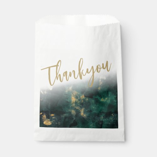 Emerald Green Marble Thankyou Favor Bag