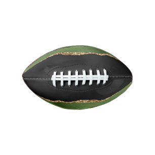 Emerald Green Marbled Agate Contemporary Stone Football