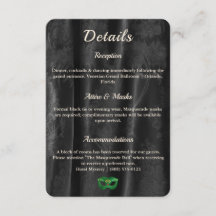 Emerald Green Masquerade Black Damask Ball