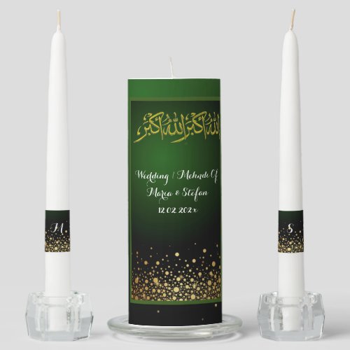 Emerald Green Mehndi Muslim Arabic  Candles 