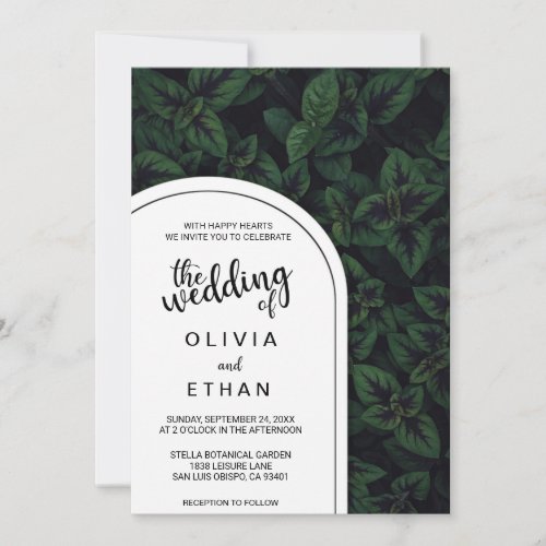 Emerald green mint chic Wedding Invitation