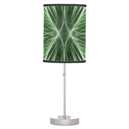 Emerald Green Modern Abstract Radiating Energy Table Lamp