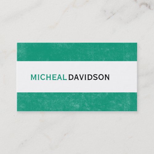 Emerald Green Modern Consultant Business Cards