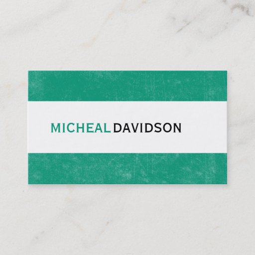 Customizable Emerald Green Modern Consultant Business Cards