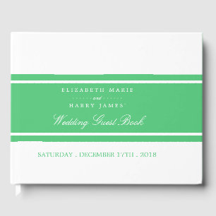 Emerald Green Modern Wedding Guest Book