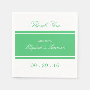 Emerald Green Modern Wedding Paper Napkins