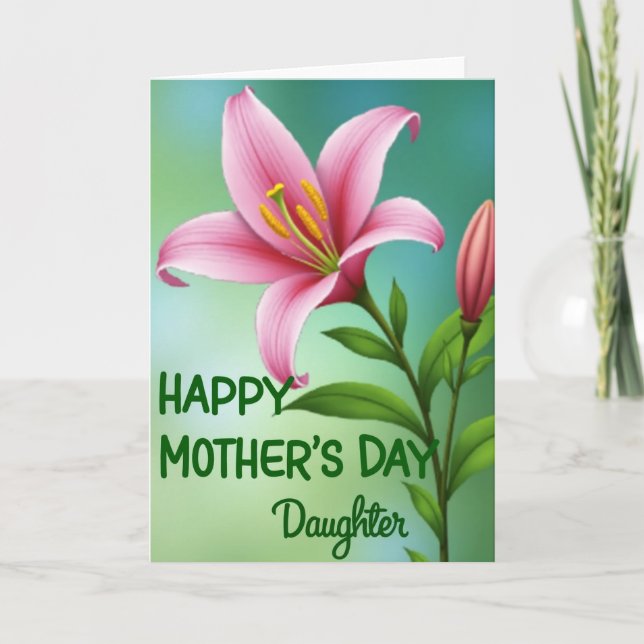Emerald Green Moms Day Card (Front)