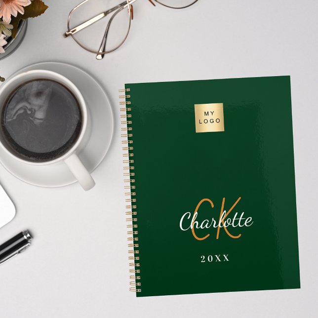 Emerald green monogram business logo 2026 planner (Creator Uploaded)